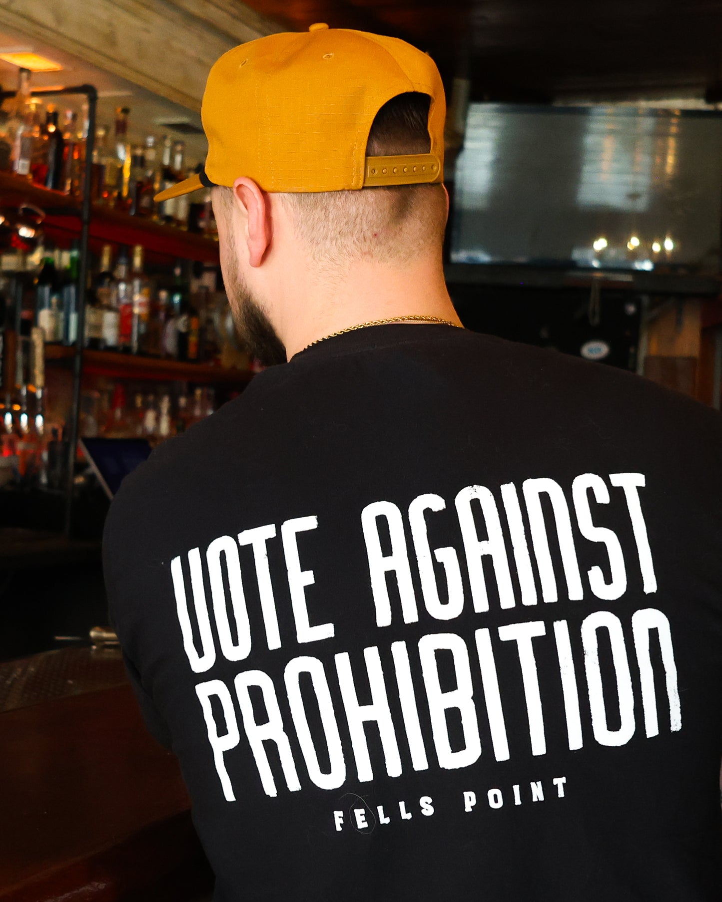Vote Against Prohibition Pocket T-Shirt | Black